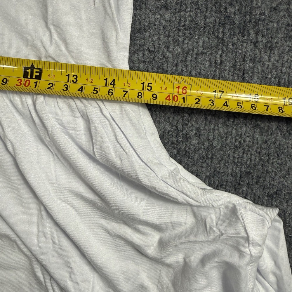 NWT White‎ Short Sleeve Maxi Dress Empire Waist Pockets Flowy Summer Casual - Picture 11 of 16
